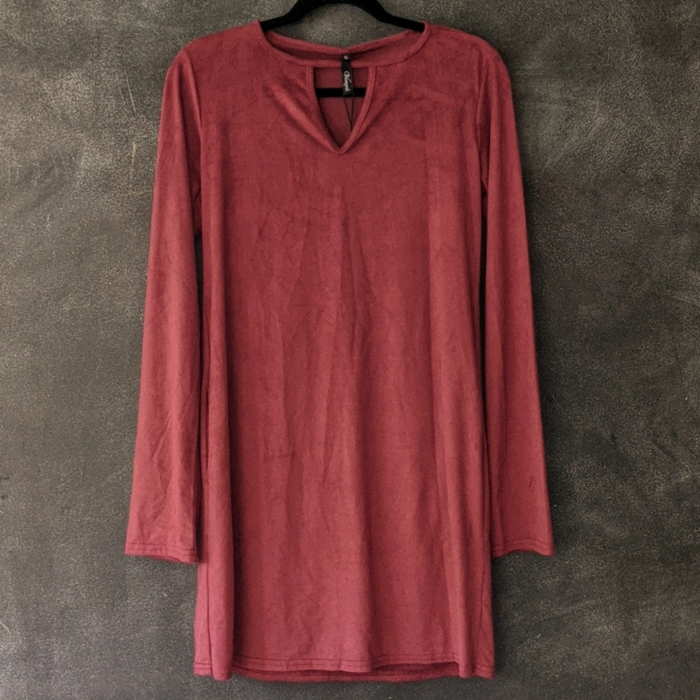 Deborah Viereck Faux Suede Mini Shift Dress